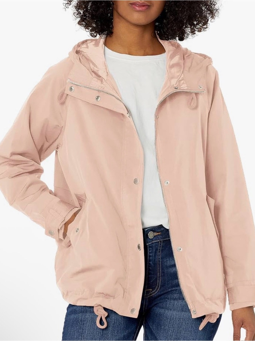 NWT Levi’s Women's Hooded Zip Jacket Pink L New Raincoat Cold Weather